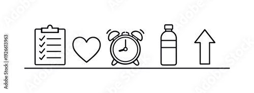 Healthy habit tracking and personal progress monitoring routine supporting long-term wellbeing, motivation, and consistent lifestyle improvement