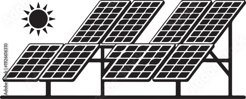 Solar panels with sun renewable energy sustainable