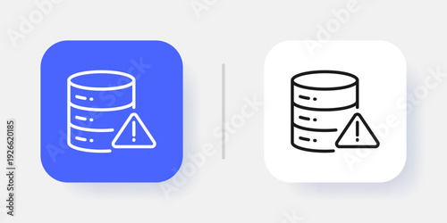 Database Management UI Button Icon with Active and Inactive States for SaaS Dashboard
