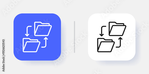 Database Management UI Button Icon with Active and Inactive States for SaaS Dashboard