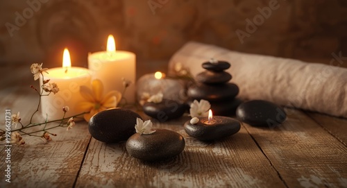 Romantic spa mood with glow...