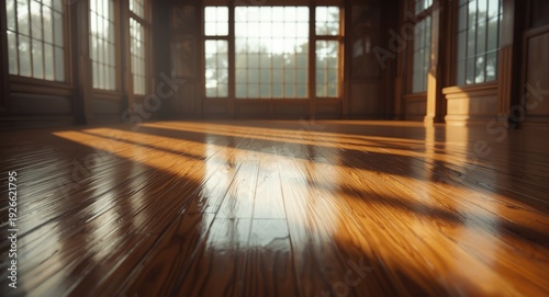 Spacious empty room with wa...
