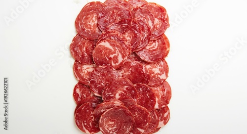 Italian pepperoni salami sl...