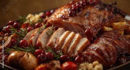 Gourmet festive tray featur...