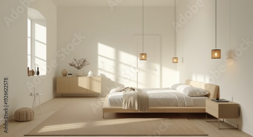 Minimalist bedroom highligh...