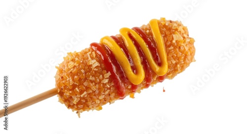 Korean style corn dog garni...