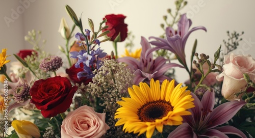 Creative flower assortments with a range of vibrant colors