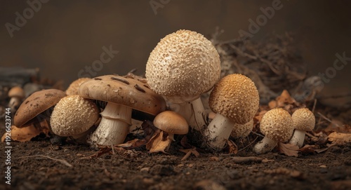 Typical puffball mushroom t...