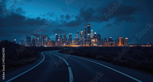 Road pathway toward a futur...