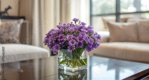 Fresh purple floral display...