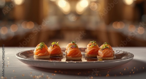 Finely portioned salmon sna...