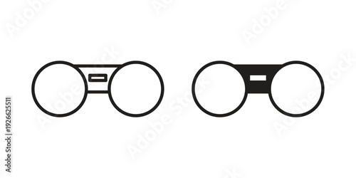 Binoculars icon collection with multiple styles. EPS10