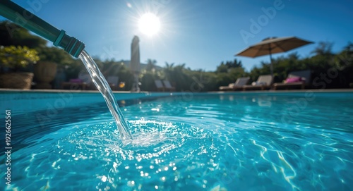 Water from hose filling pri...