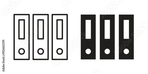 Photography Binder icon collection with multiple styles. EPS10