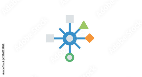 Abstract illustration of a network diagram representing interconnected data flows visually