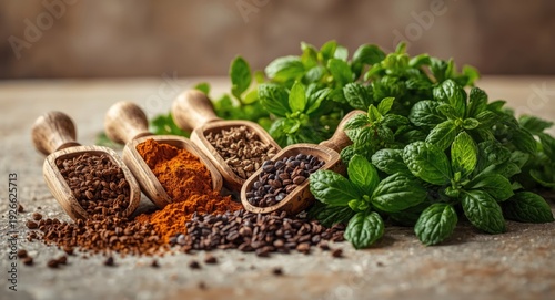 Selection of flavorful spic...