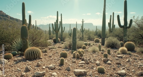 Sunny desert garden filled ...