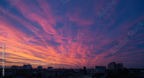 Natural dawn vista illumina...