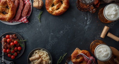 Traditional German food fea...