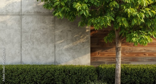 Panel textured concrete wal...