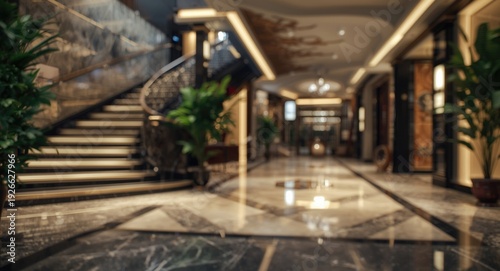Sophisticated hotel lobby i...