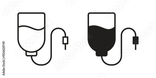 Chemotherapy icon collection with multiple styles. EPS10