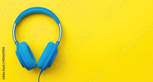Stereo blue headphones agai...