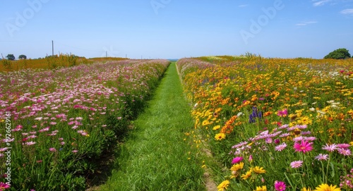 Colorful nature backdrop wi...