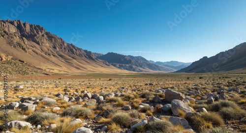 Open valley landscape highl...
