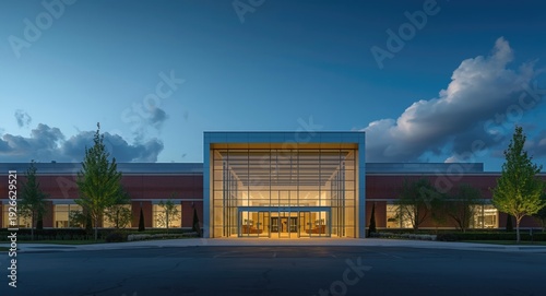 Modern hospital exterior wi...