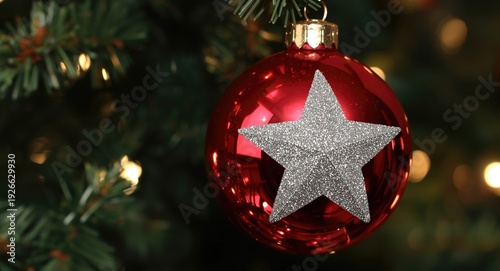 Bright shiny bauble accente...