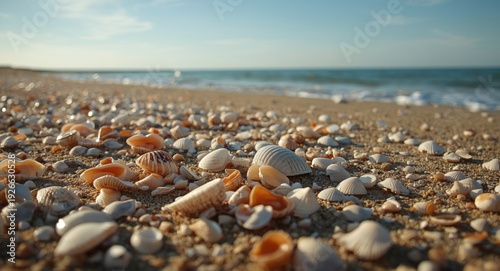 Sunlit sand along the sea s...