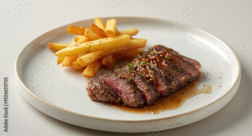 Neatly arranged crispy frie...