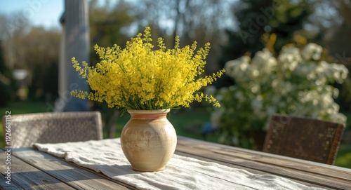 Wild mimosa bouquet brighte...