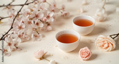 Peaceful minimalist tea arr...