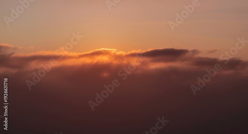 Warm twilight sky glowing w...