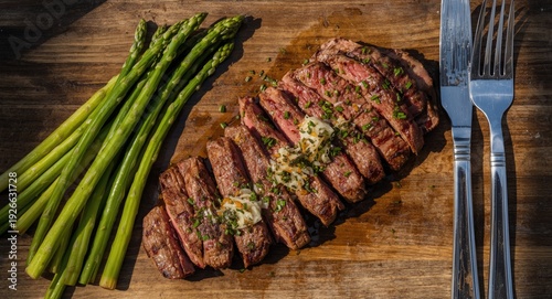 Skirt steak grilled to perf...