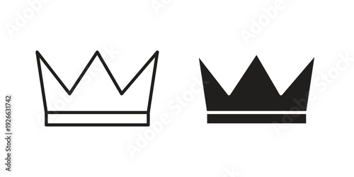 Crown icon collection with multiple styles. EPS10