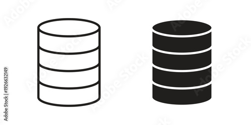 Database icon collection with multiple styles. EPS10