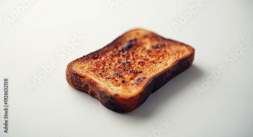 Charred slice of bread with...