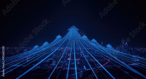 Shining arrow lines climbin...