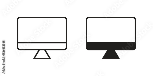 Desktop icon collection with multiple styles. EPS10