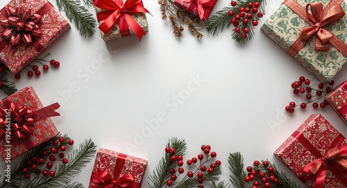 Top view flat lay of holida...