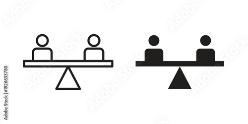 Equality icon collection with multiple styles. EPS10