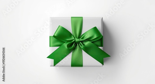 Holiday gift box on white b...