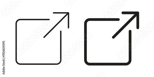 External link icon collection with multiple styles. EPS10