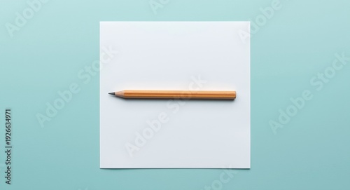Top view wooden pencil on w...