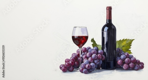 Creative painting of wine b...