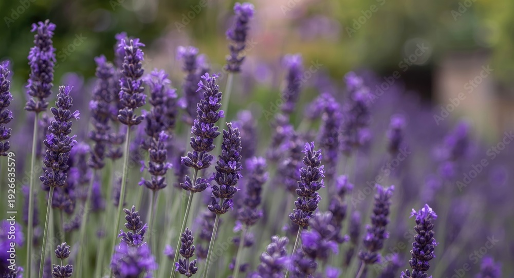 Obraz premium Composed lavender garden scene fitting banner background theme