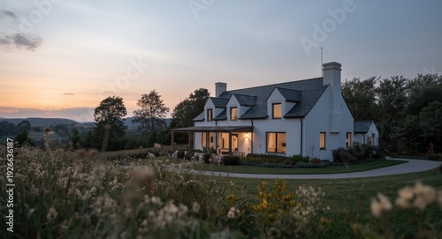 Detached home with white an...